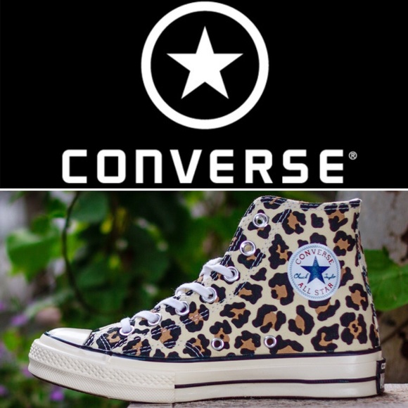 converse chuck 70 plimsolls in cheetah print